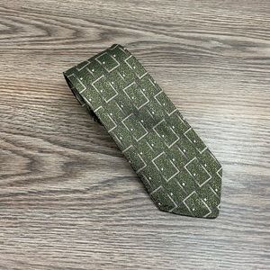 Versace Olive w/ Taupe Check Tie